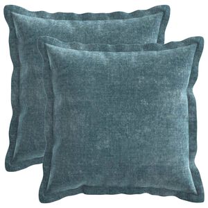 vidaXL Pudebetr&aelig;k 2 stk. HOUTEN Bl&aring; 30 x 30 cm Chenille Stof