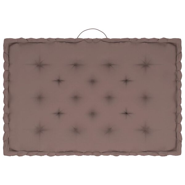 vidaXL hynder til pallesofa 7 stk. bomuld gr&aring;brun