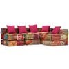 vidaXL 4-personers modulpuf stof patchwork