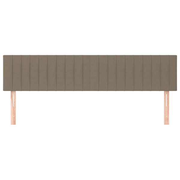 vidaXL sengegavle 200x5x78/88 cm stof gr&aring;brun