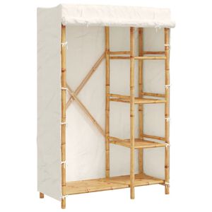 vidaXL kl&aelig;deskab 110x45x1700 cm bambus