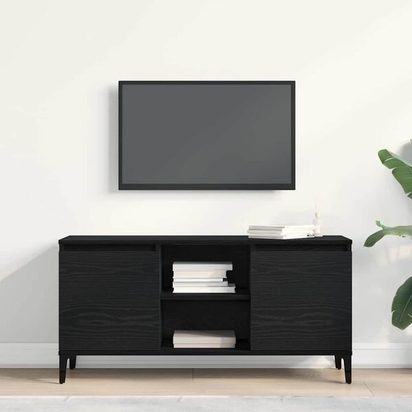vidaXL TV-skab Sort eg 102 x 35 x 50 cm Konstrueret tr&aelig;