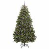 vidaXL Kunstigt juletr&aelig; med 300 LED'er Gr&oslash;n 210 cm PVC og metal
