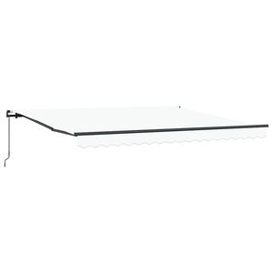 vidaXL Udtr&aelig;kkelig markise Hvid 400 &times; 300 cm Polyester og Aluminium