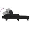 vidaXL L-formet sovesofa 255x140x70 cm velour sort