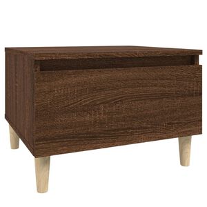 vidaXL sidebord 50x46x35 cm konstrueret tr&aelig; brun egetr&aelig;sfarve