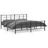 vidaXL sengeramme med sengegavl og fodg&aelig;rde 193x203 cm metal sort