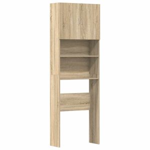 vidaXL vaskemaskineskab 64x24x190 cm konstrueret tr&aelig; sonoma-eg