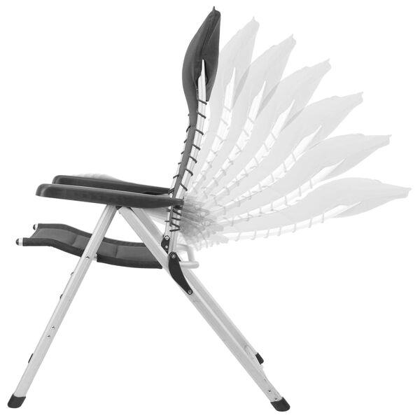 Campart Travel campingstole 2 stk. Novara 68x43,5x120 cm gr&aring;