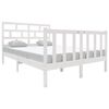 vidaXL sengeramme 140x190 cm massivt fyrretr&aelig; hvid