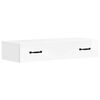 vidaXL V&aelig;gh&aelig;ngt Sideskab Hvid h&oslash;jglans 87,5 x 34,5 x 17 cm