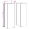 vidaXL Planteholder 2 pcs Hvid 24 x 24 x 75 cm St&aring;l