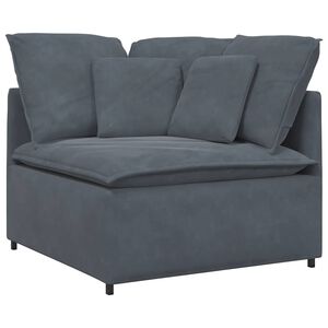 vidaXL modulsofa hj&oslash;rnemodul med hynder 100 cm m&oslash;rkegr&aring;