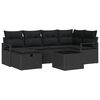 vidaXL Havesofa S&aelig;t med pude med opbevaring polyrattan