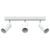 vidaXL Loftsspot med spotlights Hvid 38 x 6 x 16 cm Metal