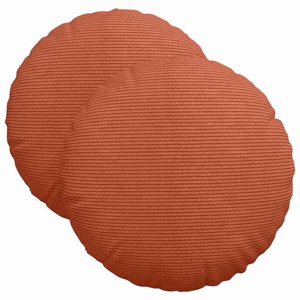 vidaXL S&aelig;depuder 2 pcs R&oslash;d orange &Oslash; 40 cm Velourstof