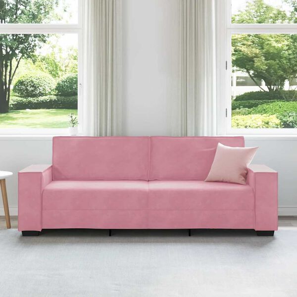 vidaXL 3-personers sofa 220x78x84 cm fl&oslash;jl lyser&oslash;d