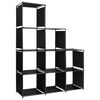 vidaXL displayreol trappeformet 130x45x170 cm stof