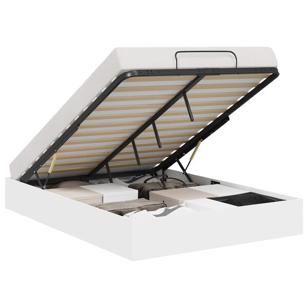 vidaXL Ottoman Sengestel Hvid 203 x 150 x 25 cm Konstrueret tr&aelig;