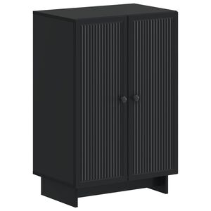 vidaXL Sko skab EDE 59,5 x 39,5 x 90 cm Konstrueret tr&aelig; Sort