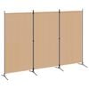 vidaXL 3-panel rumdeler Beige 260 x 180 cm Stof