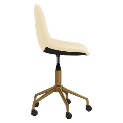 vidaXL drejelige spisebordsstole 2 stk. fløjl cremefarvet