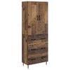 vidaXL Skab S&aelig;t 2 pcs Gammelt tr&aelig; 66 x 34,5 x 90 cm Konstrueret tr&aelig;