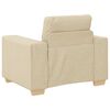 vidaXL Sofa 3 pcs Creme 221 x 80 x 80 cm Linned-blandet stof