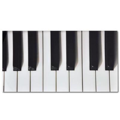 vidaXL sofabord med klaverprint glasbordplade