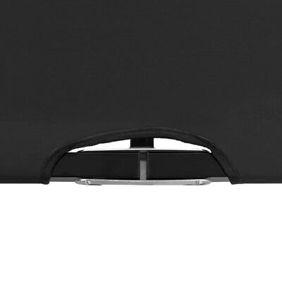 vidaXL 2-personers foldbar solseng stål sort