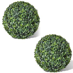 vidaXL kunstige buksbomkugler 2 stk. 35 cm