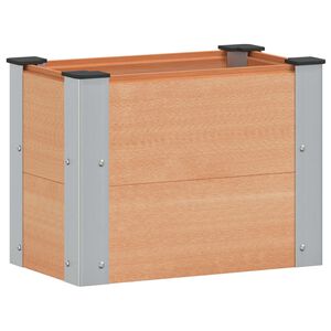 vidaXL H&oslash;jbed Brun 50 x 30 x 36 cm WPC og Aluminium