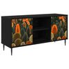 vidaXL TV-skab ZAANDAM 102 x 33 x 51 cm Sort eg Konstrueret tr&aelig;