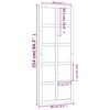 vidaXL skydedør 80x1,8x214 cm massivt fyrretræ