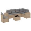 vidaXL sofas&aelig;t til haven 7 dele med hynder polyrattan beige