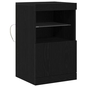 vidaXL LED Sideboard Sort eg 41 x 37 x 67 cm Konstrueret tr&aelig;