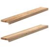 vidaXL vindueskarme 2 stk ubehandlet 110x15x2 cm massivt egetr&aelig;