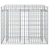 vidaXL Gabion h&oslash;jbed S&oslash;lv 100 x 50 x 80 cm Galvaniseret st&aring;l