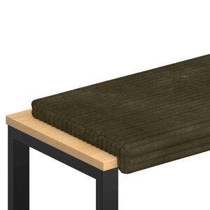 vidaXL B&aelig;nkpude Plush Corduroy Gr&oslash;n Dybde 35 cm