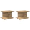 vidaXL Sengebord 2 pcs Artisan Egetr&aelig; 40 x 30 x 25 cm Konstrueret tr&aelig;