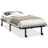 vidaXL sengeramme uden madras foldbare 90x190 cm st&aring;l sort