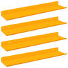 vidaXL Sv&aelig;vende hylde 4 pcs Sennepsgul 40 x 8,5 x 2,5 cm St&aring;l