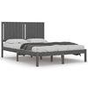 vidaXL sengeramme 140x190 cm massivt fyrretr&aelig; gr&aring;