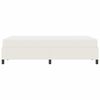 vidaXL Sengestel med madras Creme 120 x 200 cm Stof