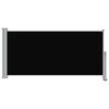 vidaXL sammenrullelig sidemarkise til terrassen 120 x 300 cm sort