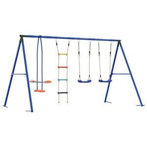 vidaXL Udend&oslash;rs Svinges&aelig;t Flerfarvet 330 x 185 x 185 cm St&aring;l og PE