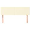 vidaXL sengegavle 2 stk. 72x5x78/88 cm kunstl&aelig;der cremefarvet