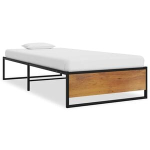 vidaXL sengestel 100x200 cm metal sort
