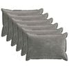 vidaXL Pudebetr&aelig;k 6 pcs HOUTEN M&oslash;rkegr&aring; 50 x 80 cm Chenille Stof