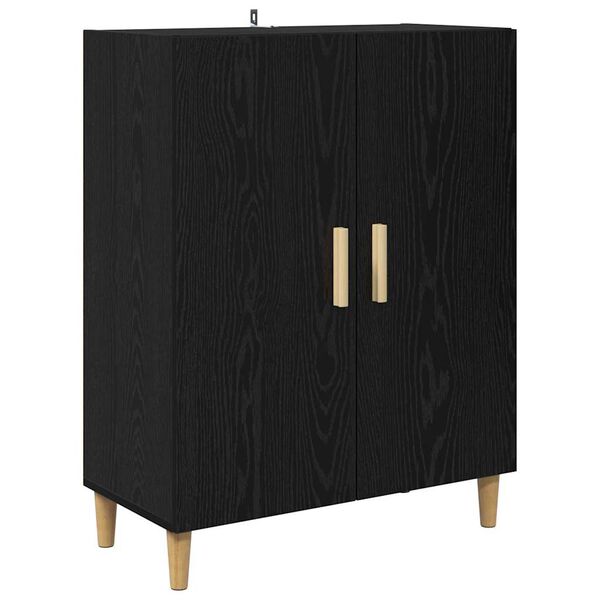vidaXL Sideboard Sort eg 70 x 34 x 90 cm Konstrueret tr&aelig;